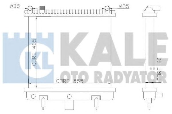 Kale landrover радіатор охолодження range rover ii 2.5d 94- 350500