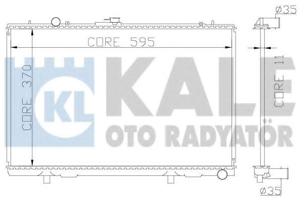 Радиатор охлаждения mitsubishi l 200 (362200) kale oto radyator 362200