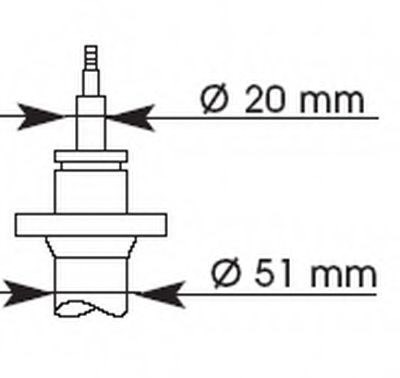 Амортизатор (передній) bmw 3 (e30) 8894 m20/m21/m40 364021