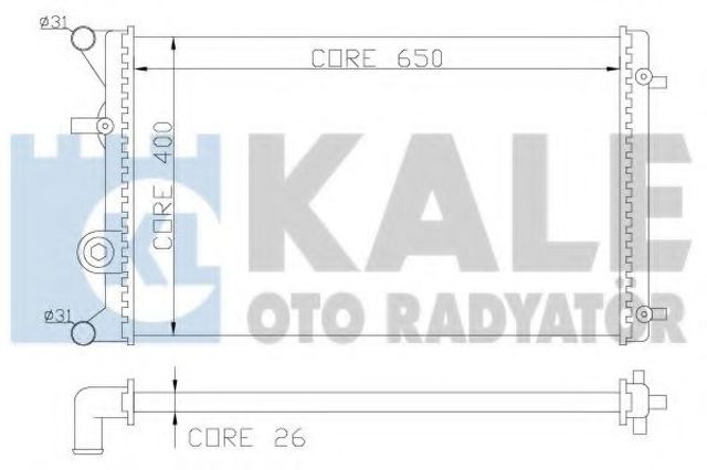 Kale vw радіатор охолодження audi a3,seat,skoda octavia i,golf iv,bora 366400