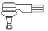 Наконечник поперечної рульової тяги 3773 FRAP