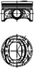 Поршня на 1 циліндр, STD 40477600 KOLBENSCHMIDT