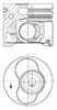 Поршень в комплекті на 1 циліндр, STD 41092600 KOLBENSCHMIDT