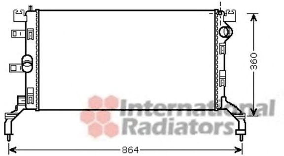 Радиатор охлаждения renault laguna 10/07>15 (пр-во van wezel) 43002415