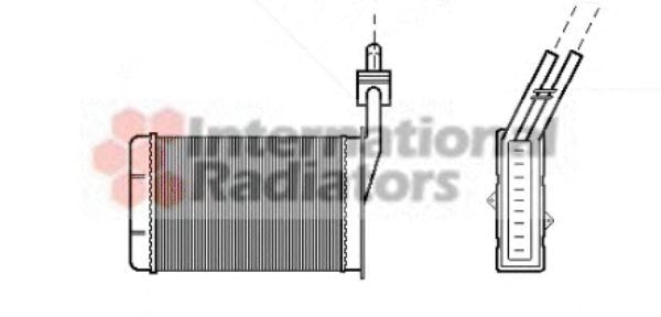 Радиатор отопителя r21 all mt/at 86-95 (lhd) (van wezel) 43006101