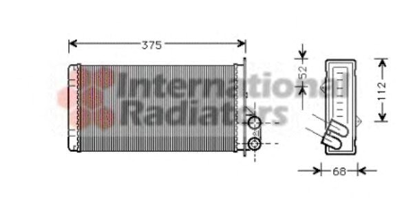 Радиатор отопителя nissan, opel, renault (пр-во van wezel) 43006226