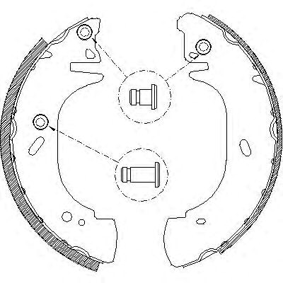 Колодки гальмівні задні, барабанні 430601 REMSA
