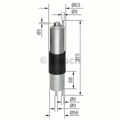Bosch f5952 h319mm фільтр паливний bmw e46 1,6-3,0 z3 2,2-3,0 450905952