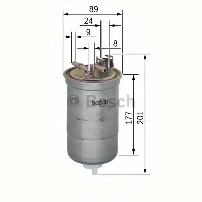 Elg5283 фільтр палива ( аналог/kl233/2) 450906374