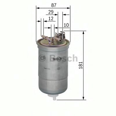 Bosch n6453 h179mm фільтр паливний диз. audi a2 1,2/1,4tdi a4 2,5tdi 00- 450906453