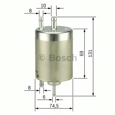 Bosch f5001 h=126mm фільтр паливний (4трубки) db 1,4-2,1: a-klasse, vaneo дв.m166 97- 450915001