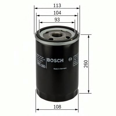 Bosch p3343 фільтр масляний scania 9,0-14,2 volvo 7,0-12,1 451103343