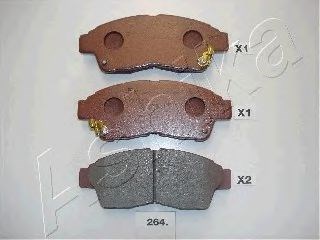 Колодки гальмівні передні дискові toyota carina (вир-во ashika) 5002264