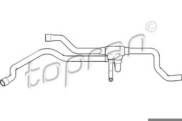 Шланг/патрубок радіатора охолодження, нижній 501569 HANS PRIES