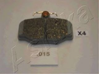 Колодки гальмівні задні дискові nissan almera (вир-во ashika) 5100015