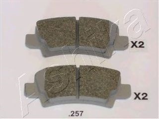 Колодки гальмівні задні дискові toyota corolla (вир-во ashika) 5102257