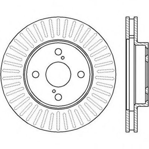 Гальмівний диск передній toyota corolla (e12) 562414JC
