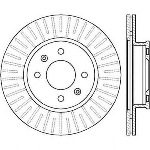 Диск переднього гальма 562427JC BENDIX