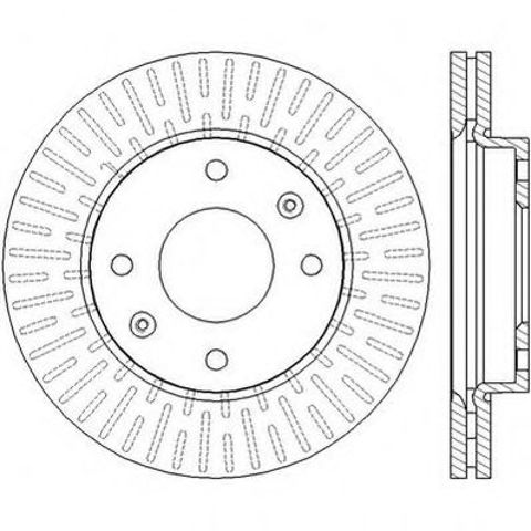 Диск переднього гальма 562459JC BENDIX