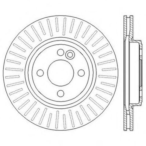 Гальмівний диск передній mini cooper (r56, r55, r57, r58, r59) 562570JC