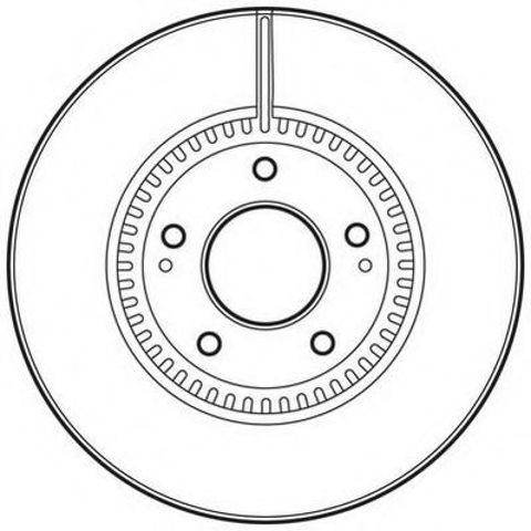 Диск переднього гальма 562755JC BENDIX