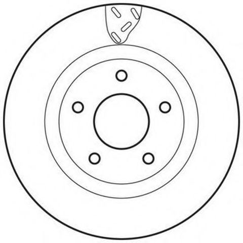 Гальмівний диск передній mitsubishi asx / jeep compas, patriot / dodge avenger, caliber / chrysler 562790JC