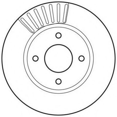 Диск переднього гальма 562811JC BENDIX