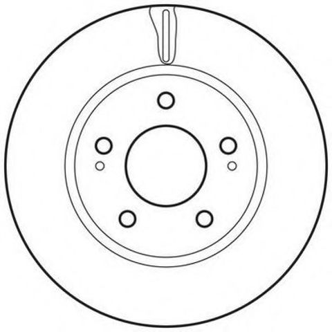 Гальмівний диск передній dodge caliber / mitsubishi galant, lancer, space wagon 562820JC