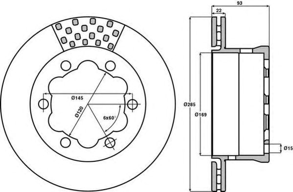 Гальмівний диск задній mercedes sprinter (b903, b904), vario / vw lt 28-46 567810J