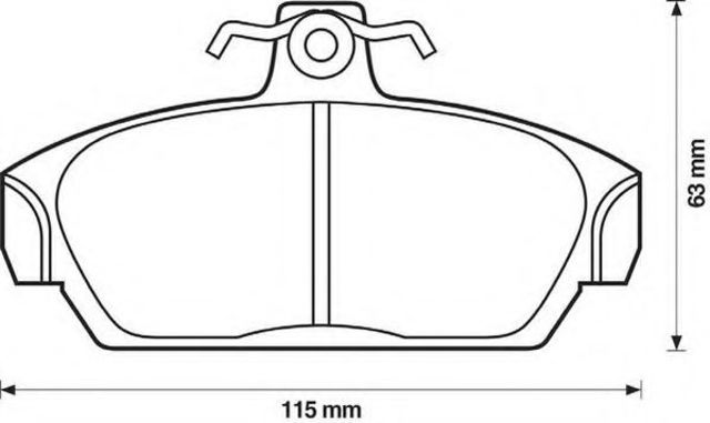 Гальмівні колодки 571436J BENDIX
