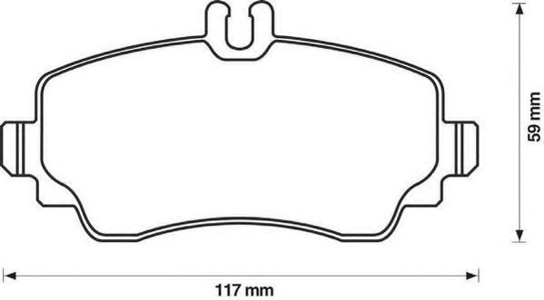 Колодки передні 571945J BENDIX