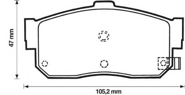 Задні дискові колодки 572376J BENDIX