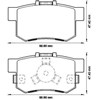 Комплект задніх колодок 572544J BENDIX