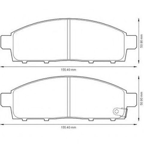 Колодки передні 572574J BENDIX