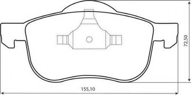 Колодки гальмівні дискові комплект 573003JC BENDIX