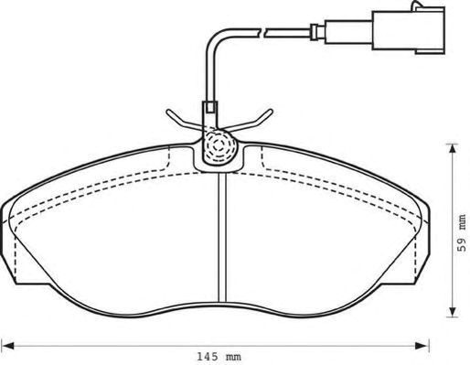 Колодки передні 573060J BENDIX