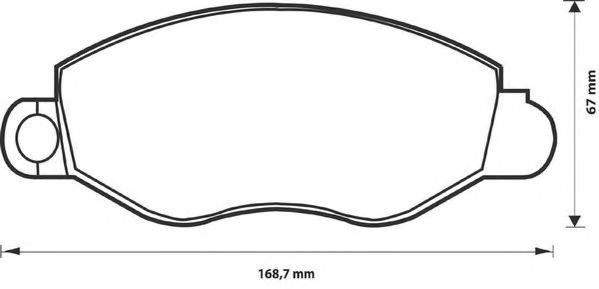 Передні гальмівні колодки 573110D BENDIX