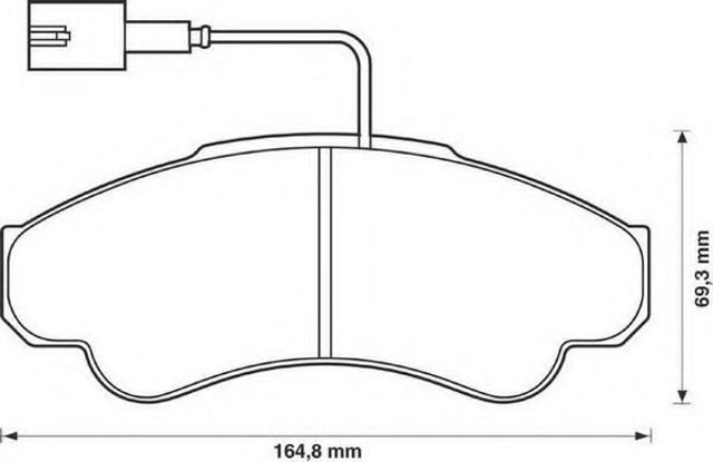 Передні гальмівні колодки 573114J BENDIX