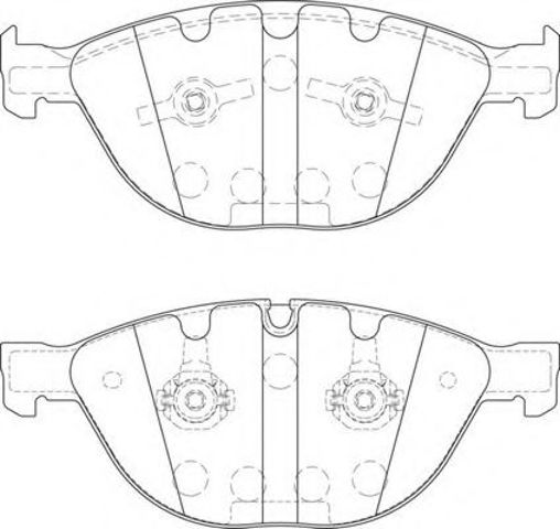Колодки гальмівні передні, дискові 573150J BENDIX