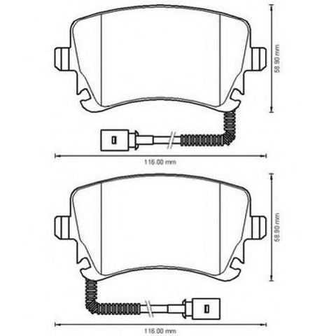 Комплект задніх колодок 573225J BENDIX