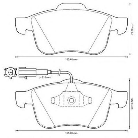 Передні гальмівні колодки 573350J BENDIX