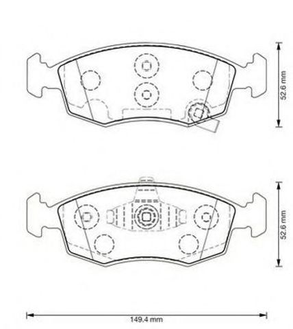 Колодки передні 573366J BENDIX