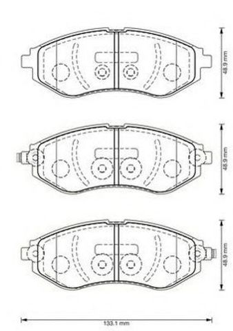Колодки передні 573371J BENDIX
