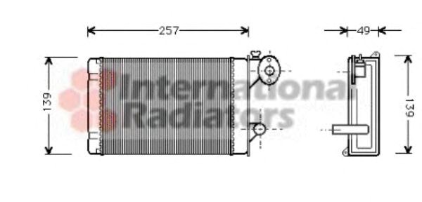 Радиатор отопителя vw polo/transp all 80-94 (van wezel) 58006062
