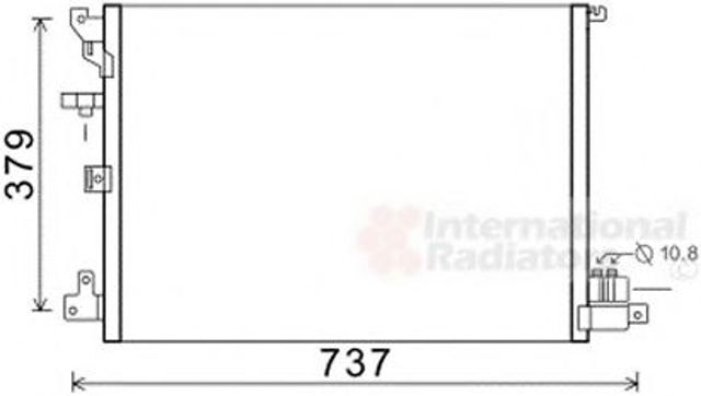 Радіатор охолодження кондиціонера 59005152 VAN WEZEL