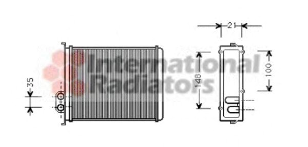 Радіатор обігрівача heat vol s/v/c70/850 91- (van wezel) 59006085