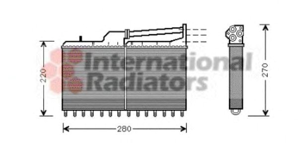 Радиатор отопителя bmw 518-535 e34 87- (van wezel) 6006029