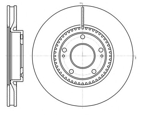 Remsa hyundai диск гальмівний передн.tucson,ix35,kia 6121710