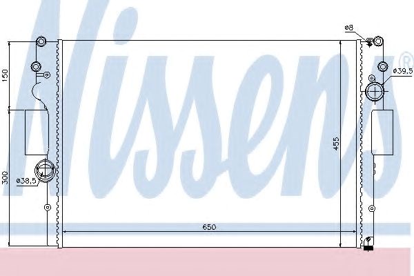 Nissens iveco радіатор охолодження двиг. daily iii 02- (650x455x34) 61981