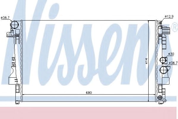Nissens db радіатор охолодження двиг, vito 2,2cdi/3,2 03- 62572